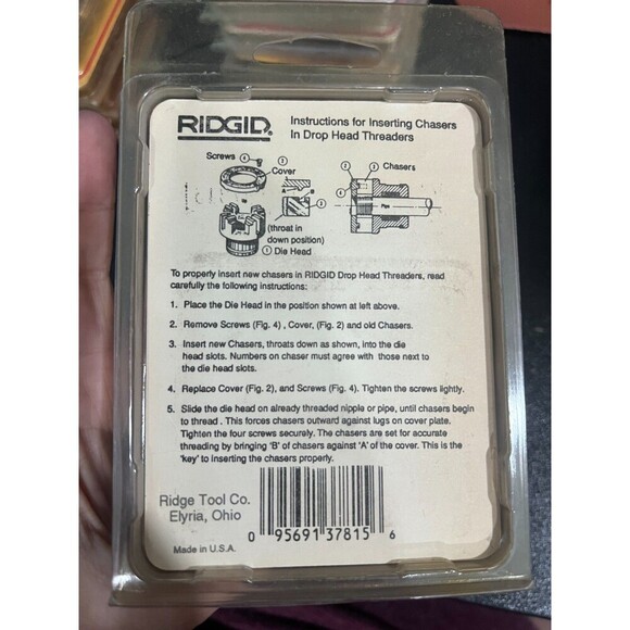 RIDGID 1/4" NPT Alloy Steel Pipe Dies 37815 - Picture 2 of 3
